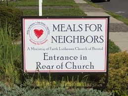 Meals for Neighbors sign in front of 27 Judd Street, Bristol
